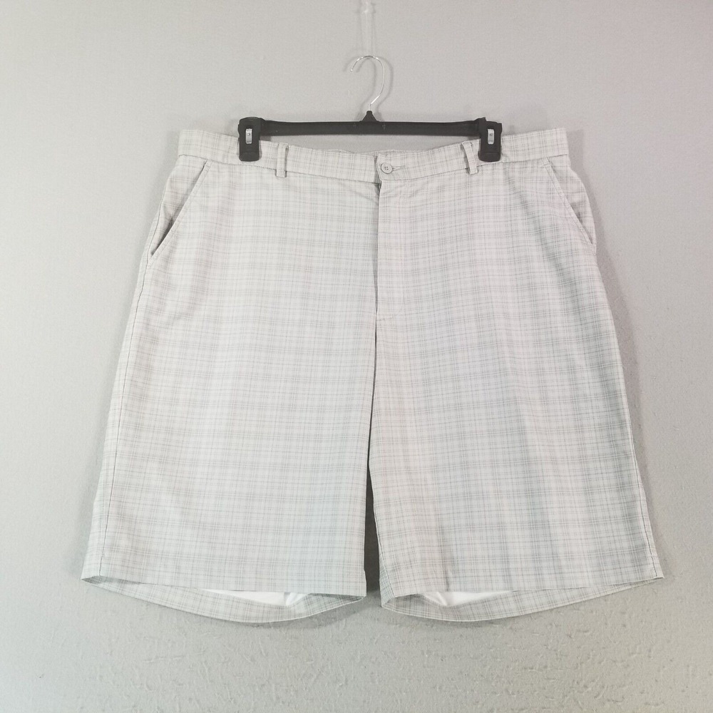 Tommy Armour Golf Shorts Men's 42 X 10.5 Gray Plaid Flex stretch dry fit outdoor
